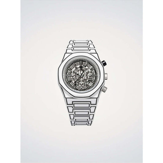 D1 Milano Core Chronograph Quartz White Dial Timepiece - D1-PHBJ13 (Stainless Steel Strap)