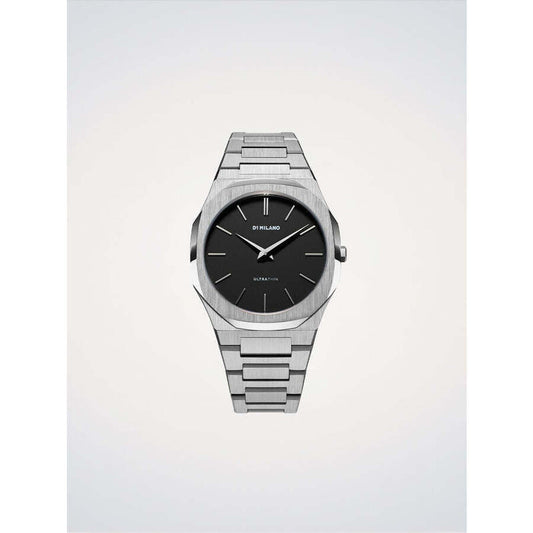 D1 Milano Core Quartz Black Dial Men's Timepiece - D1-UTBJ40 (Stainless Steel Strap)