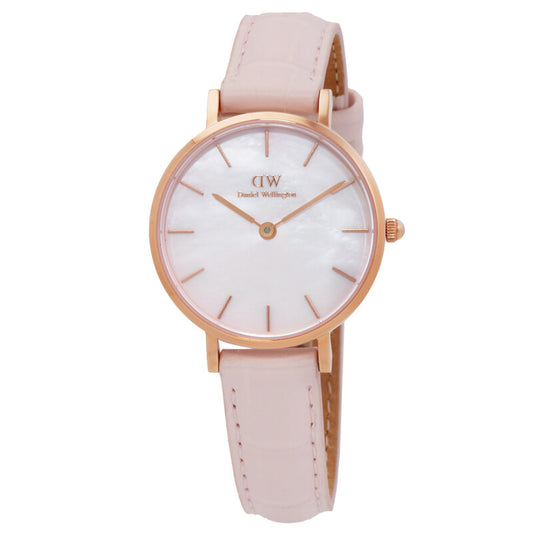 Daniel Wellington Petite Rouge Quartz Pink Mother of Pearl Dial Ladies Timepiece - DW00100511 - LUXU-01