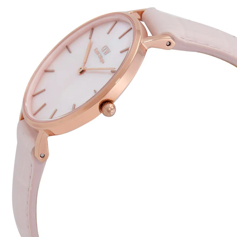 Daniel Wellington Petite Rouge Quartz Pink Mother of Pearl Dial Ladies Timepiece - DW00100514 - LUXU-01