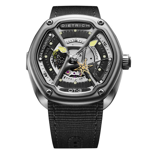 Dietrich Organic Time Automatic Silver-tone Skeleton Dial Timepiece - OT-3 (Stainless Steel Strap)