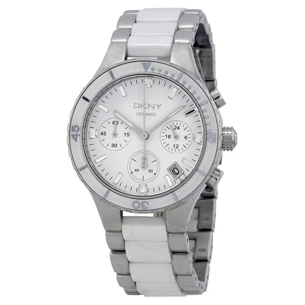 DKNY Wite Steel and Bracelet Quartz White Dial Women's Timepiece - NY8502