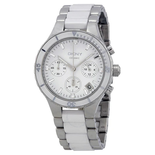 DKNY Wite Steel and Bracelet Quartz White Dial Women's Timepiece - NY8502