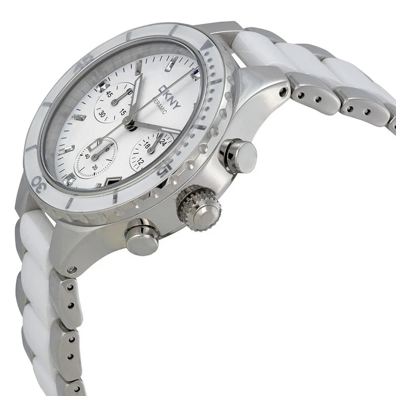 DKNY Wite Steel and Bracelet Quartz White Dial Women's Timepiece - NY8502
