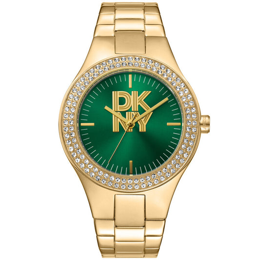 DKNY Fashion Quartz Green Dial Ladies Timepiece - DK1L025M0055 (Stainless Steel Strap)