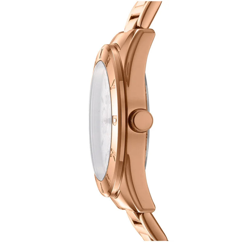 DKNY Fashion Quartz Rose Gold-Tone Dial Ladies Timepiece - DK1L015M0045 (Stainless Steel Strap)