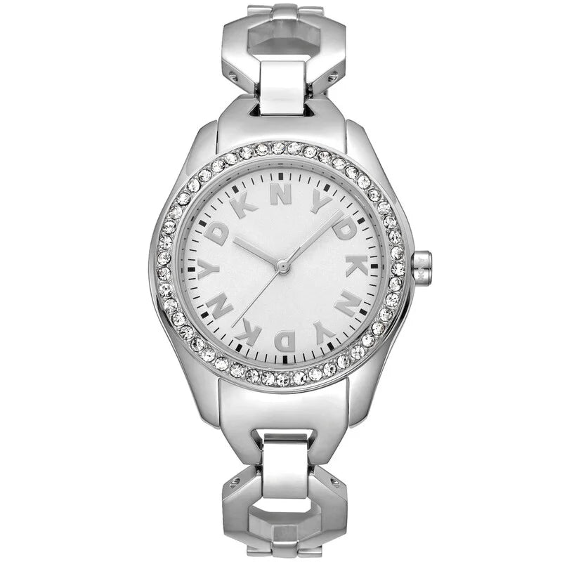 Daniel Klein Damen-Quarzuhr, silberfarbenes Zifferblatt, Accessoire - DK1L075M0015 (Edelstahlarmband)