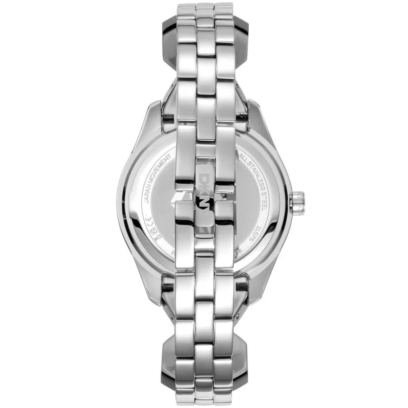Daniel Klein Damen-Quarzuhr, silberfarbenes Zifferblatt, Accessoire - DK1L075M0015 (Edelstahlarmband)