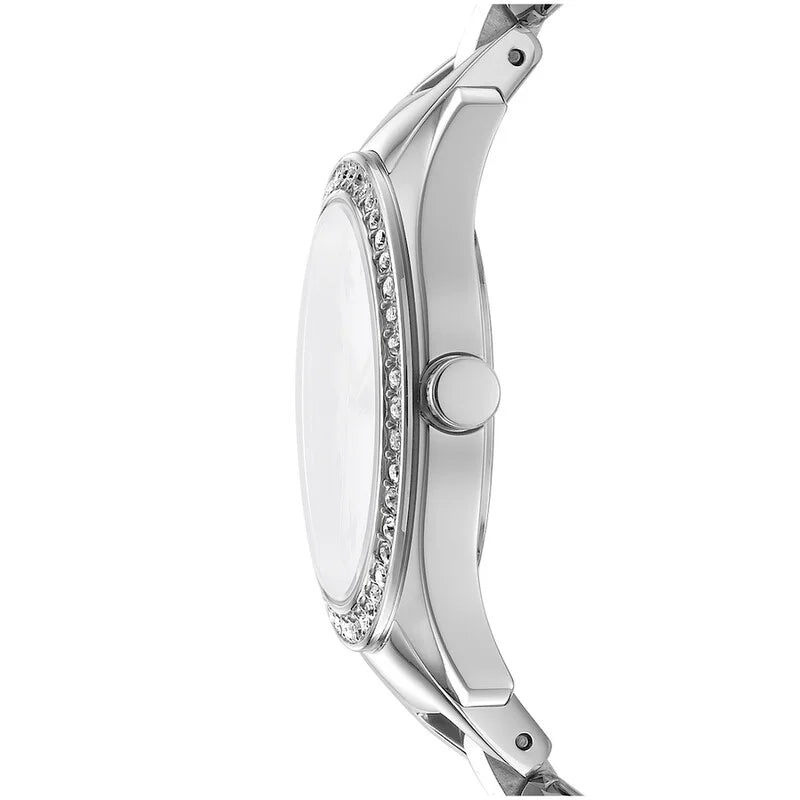 Daniel Klein Damen-Quarzuhr, silberfarbenes Zifferblatt, Accessoire - DK1L075M0015 (Edelstahlarmband)