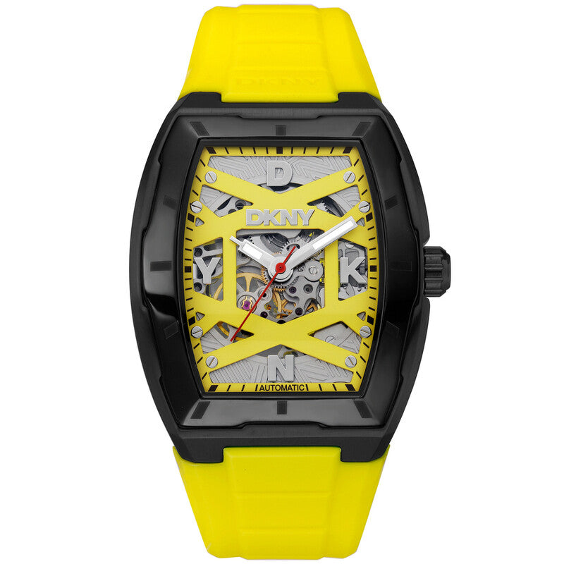DKNY Fashion Quartz Yellow Dial Men's Timepiece - DK1G048P0055 (Stainless Steel Strap)