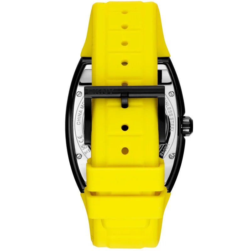 DKNY Fashion Quartz Yellow Dial Men's Timepiece - DK1G048P0055 (Stainless Steel Strap)