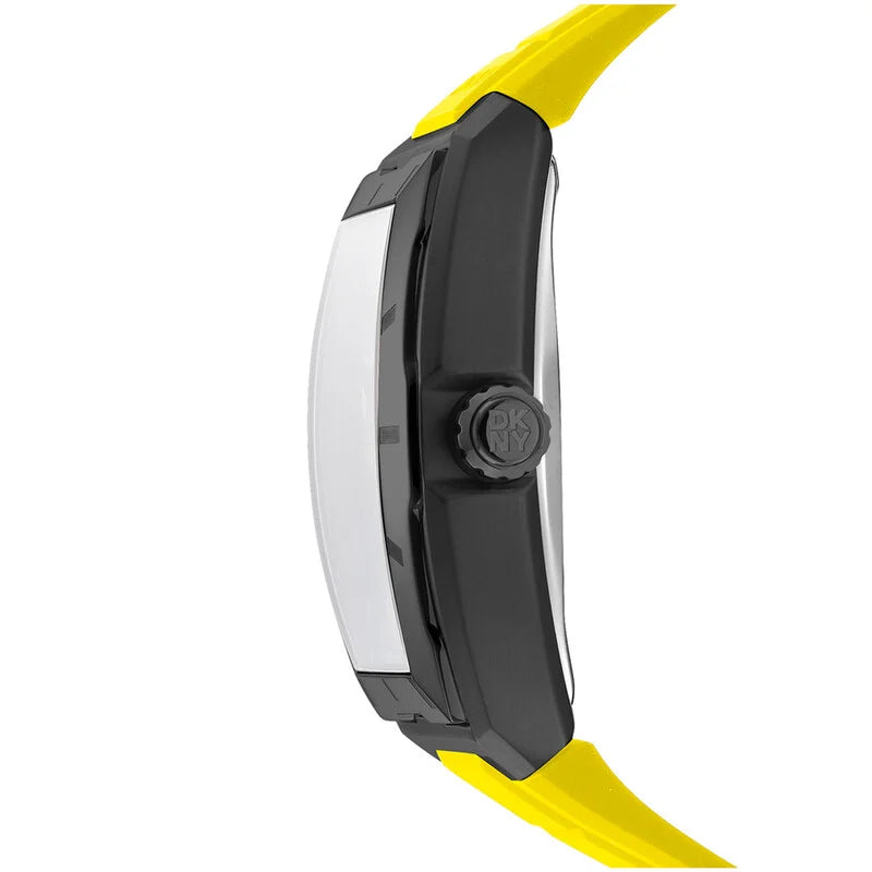 DKNY Fashion Quartz Yellow Dial Men's Timepiece - DK1G048P0055 (Stainless Steel Strap)
