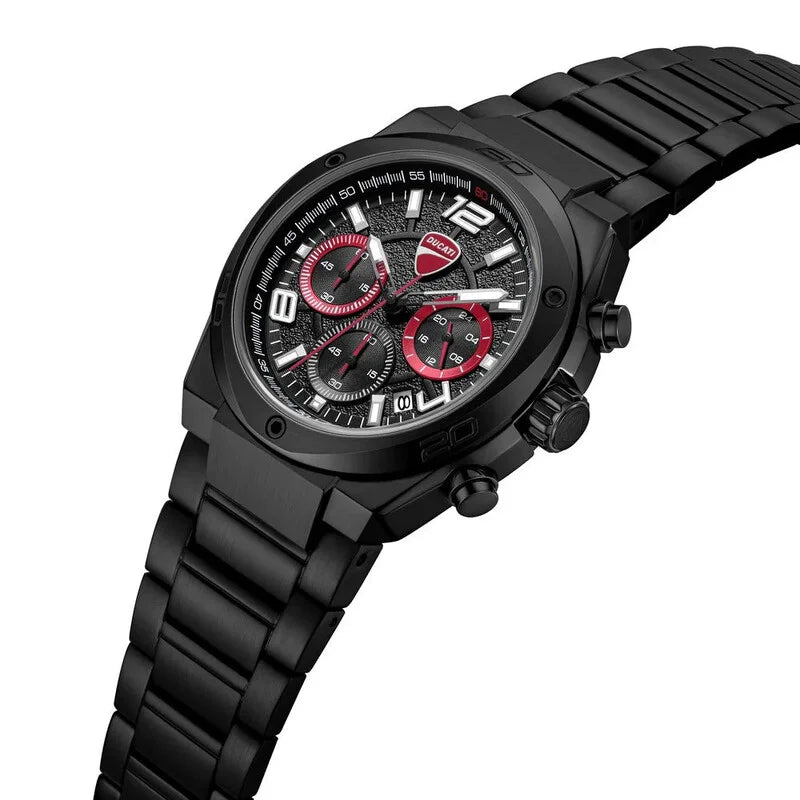 Ducati Sport Series Quartz Black Dial Men's Timepiece - DTWGI0002402 (Stainless Steel Strap)