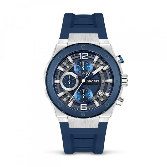 Ducati DT003 Quartz Blue Dial Sport Timepiece - DTWGO0000802 (Stainless Steel Strap)