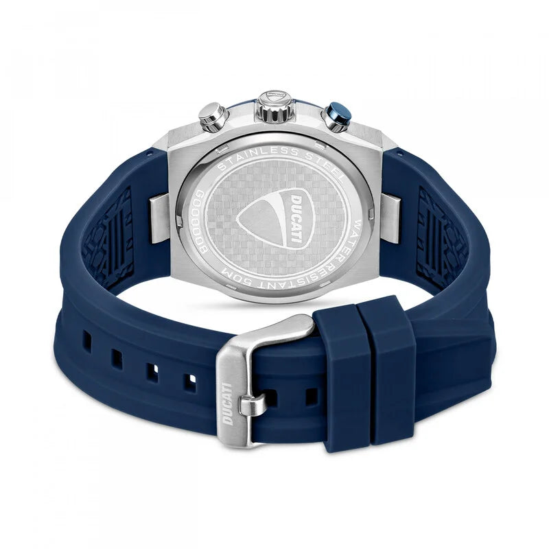 Ducati DT003 Quartz Blue Dial Sport Timepiece - DTWGO0000802 (Stainless Steel Strap)