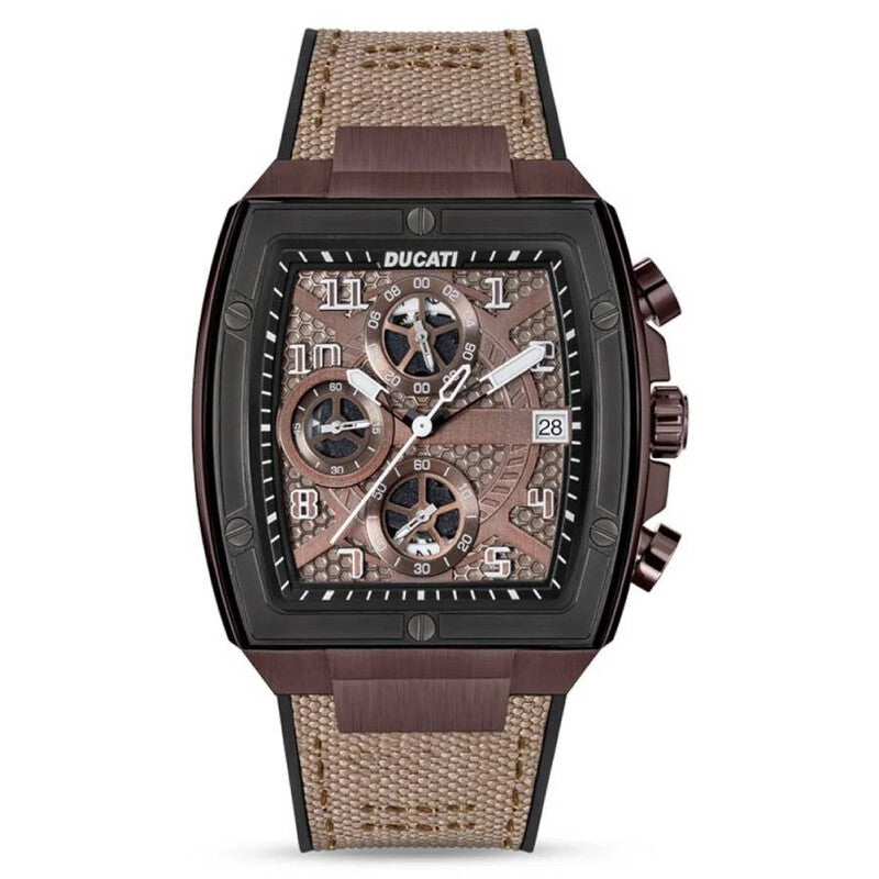 Ducati Sport Series Quartz Brown Dial Men's Timepiece - DTWGO0001501 (Stainless Steel Strap)