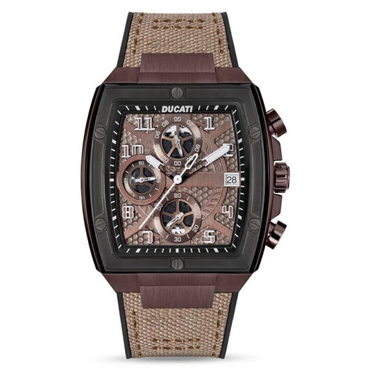 Ducati Sport Series Quartz Brown Dial Men's Timepiece - DTWGO0001501 (Stainless Steel Strap)