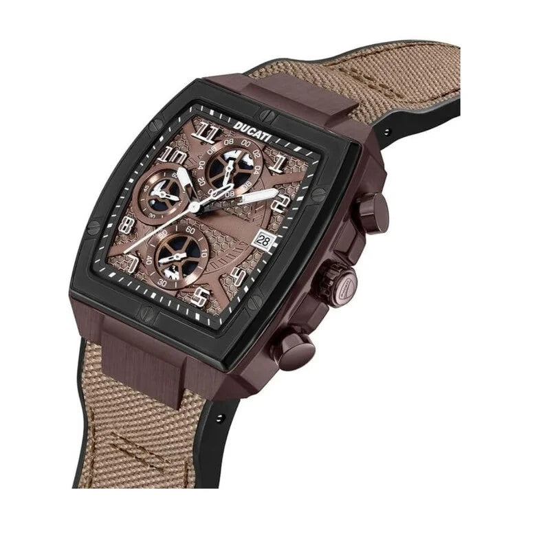 Ducati Sport Series Quartz Brown Dial Men's Timepiece - DTWGO0001501 (Stainless Steel Strap)