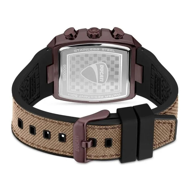 Ducati Sport Series Quartz Brown Dial Men's Timepiece - DTWGO0001501 (Stainless Steel Strap)