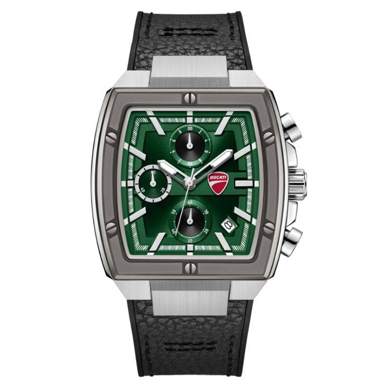 Ducati Sport Chronograph Quartz Green Dial Men's Timepiece - DTWGC0003401 (Stainless Steel Strap)