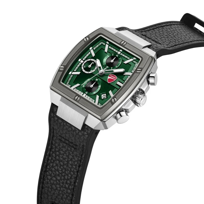 Ducati Sport Chronograph Quartz Green Dial Men's Timepiece - DTWGC0003401 (Stainless Steel Strap)
