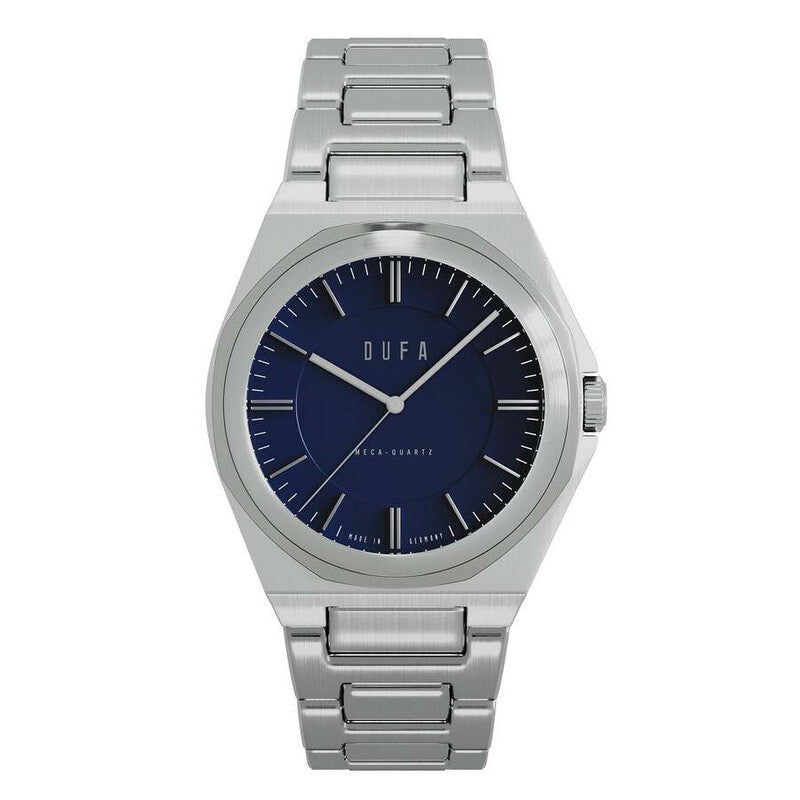 Dufa Wachsmann Quartz Blue Dial Women's Timepiece - DF-7037-33 (Stainless Steel Strap)