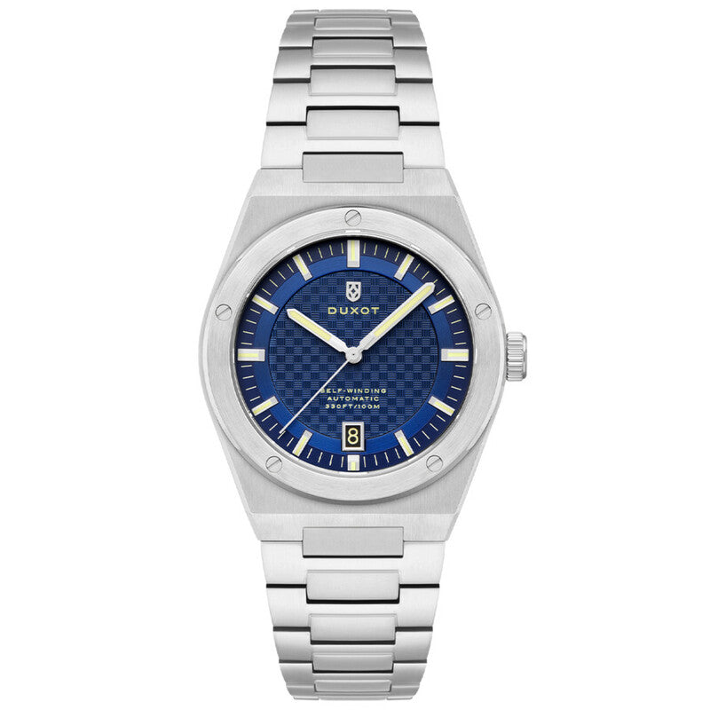 Duxot Bastia Automatic Blue Dial Men's Timepiece - DX-2068-44 (Stainless Steel Strap)