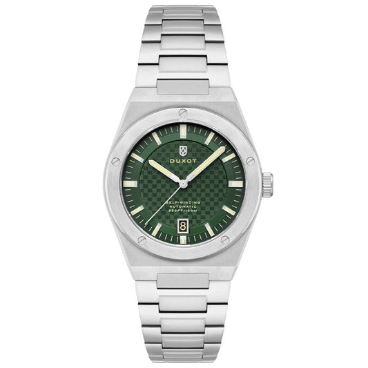 Duxot Bastia Automatic Green Dial Men's Timepiece - DX-2068-55 (Stainless Steel Strap)