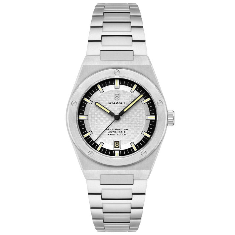 Duxot Bastia Automatic Silver Dial Men's Timepiece - DX-2068-22 (Stainless Steel Strap)
