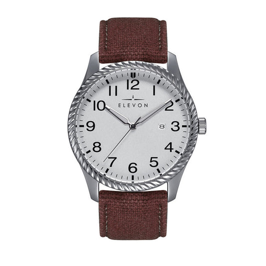 Elevon Crosswind Quartz men's watch with silver dial
