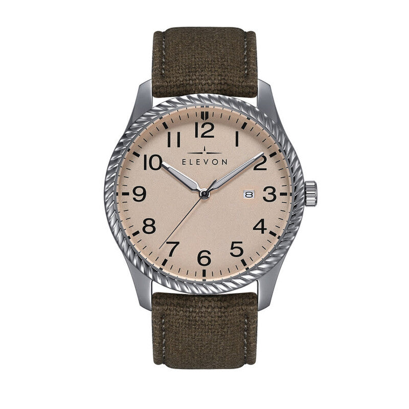 Elevon Crosswind Quartz men's watch with silver dial