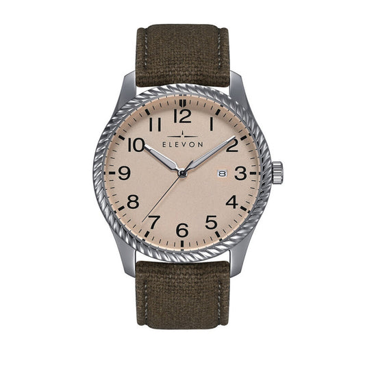 Elevon Crosswind Quartz men's watch with silver dial
