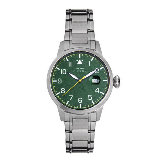 Elevon Stealth Quartz men's watch with green dial