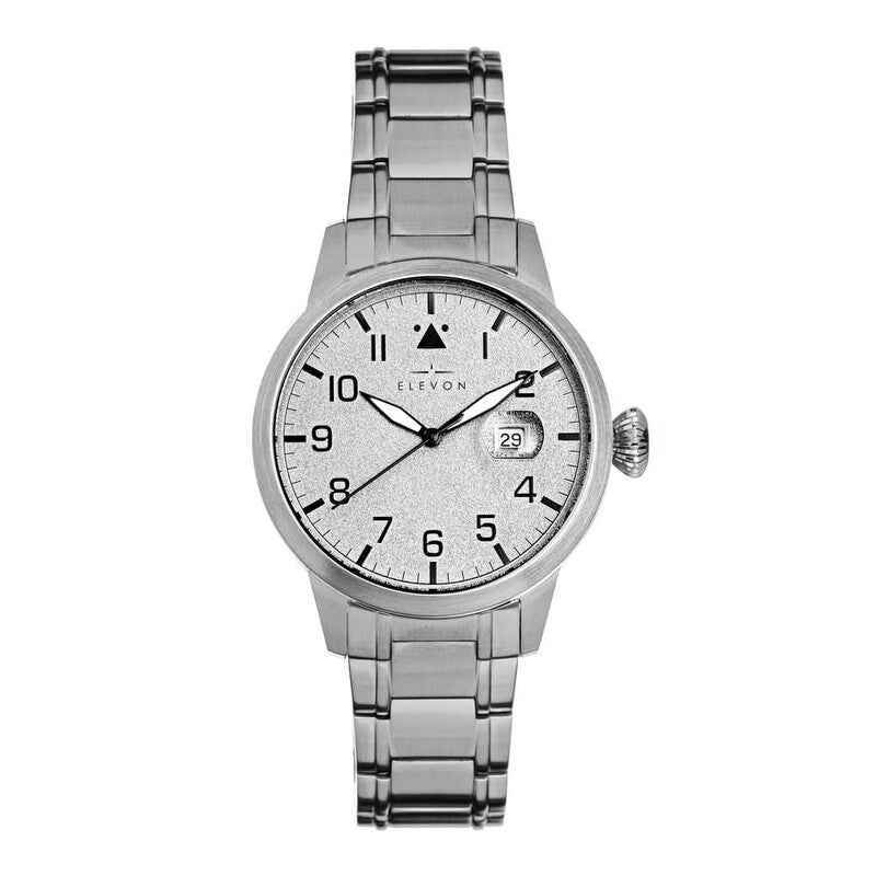 Elevon Stealth Quartz men's watch with silver dial