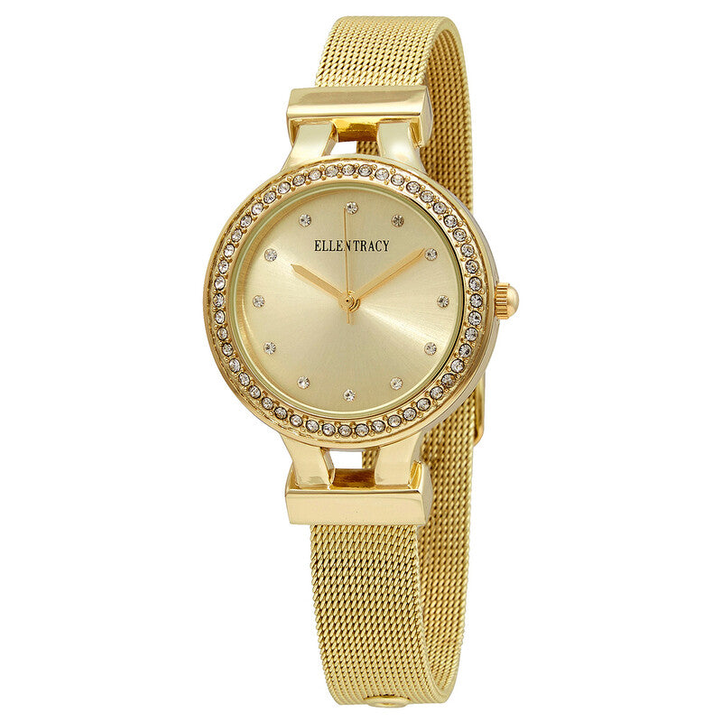 Ellen Tracy quartz women's watch with champagne dial