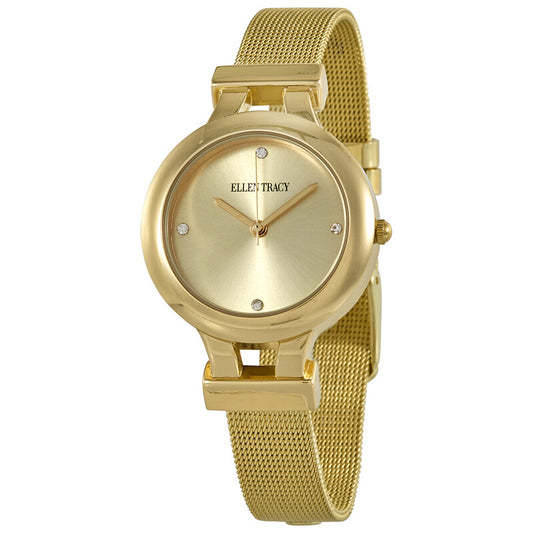 Ellen Tracy quartz women's watch with gold dial