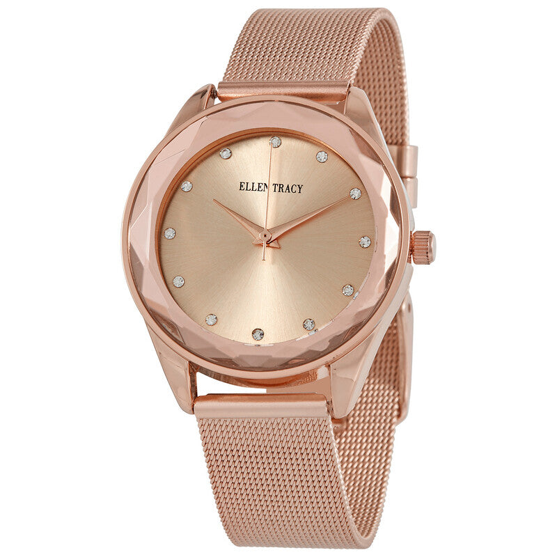 Ellen Tracy quartz women's watch with rose dial