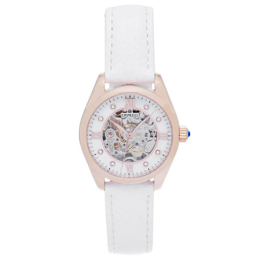 Empress Magnolia automatic women's watch with white dial