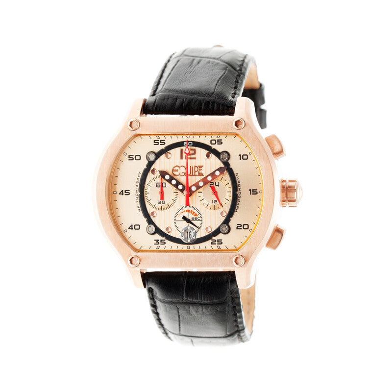 Equipe Dash chronograph men's watch with rose dial