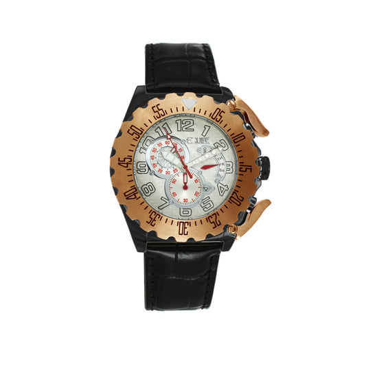 Equipe Paddle chronograph men's watch with black dial and rose gold bezel