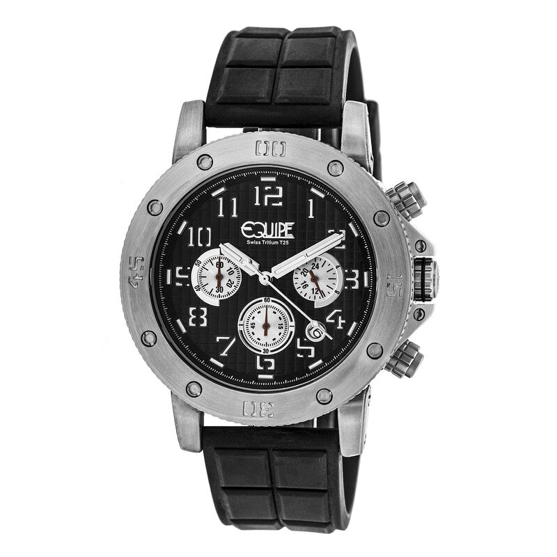 Equipe Tritium Arciform chronograph men's watch with black dial
