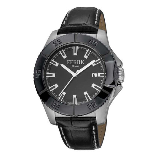 Ferre Milano quartz men's watch with black dial