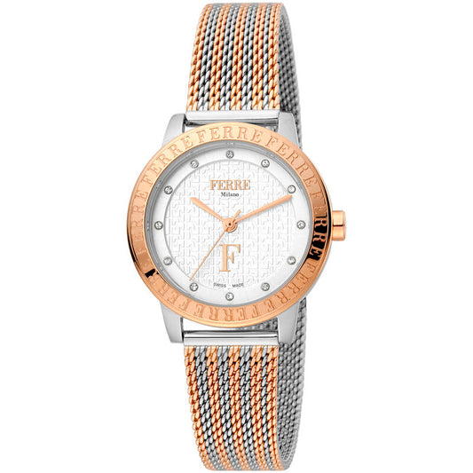 Ferre Milano classic quartz women's watch with white dial