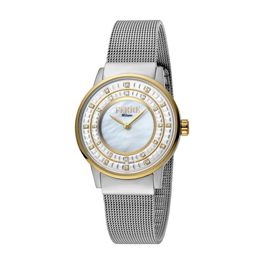 Ferre Milano quartz women's watch with silver dial