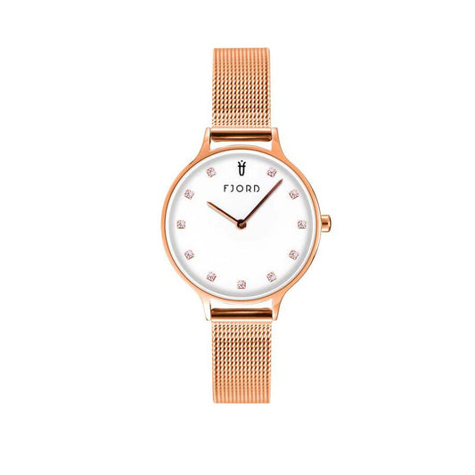 Fjord Gyda women's watch with white dial and bracelet
