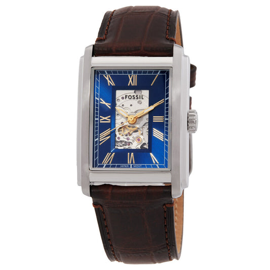 Fossil Carraway Automatic unisex watch with blue dial
