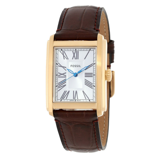 Fossil Carraway Quartz unisex watch with silver dial
