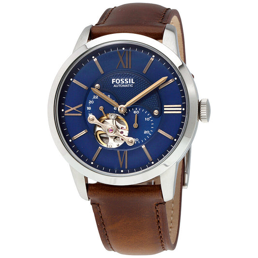 Fossil Townsman Automatic men's watch with blue satin dial