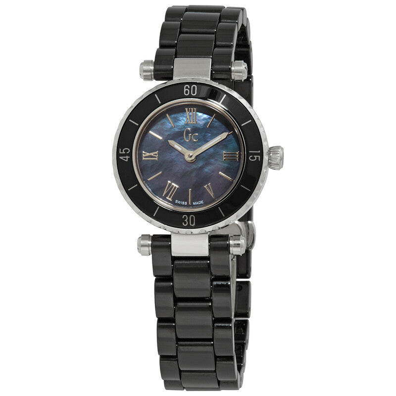 GC By Guess Mini Chic Ceramic Quartz Black Dial Ladies Watch X70012L2S
