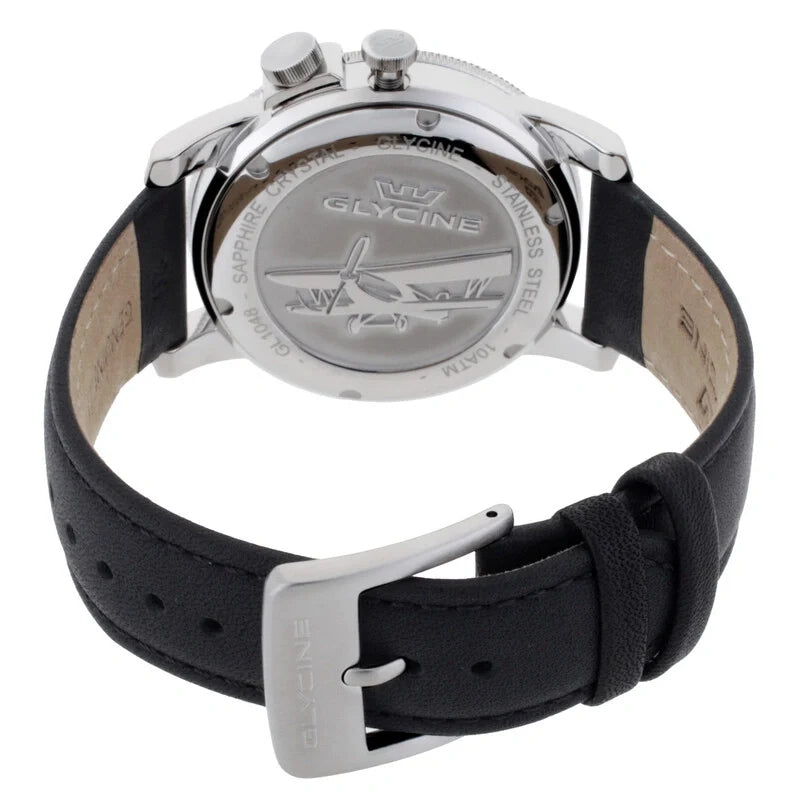 Glycine Airman Vintage GMT 40mm Black Dial Men's Watch GL1048